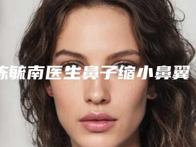 陈毓南医生鼻子缩小鼻翼手术案例-价格表2025新版官方拔草